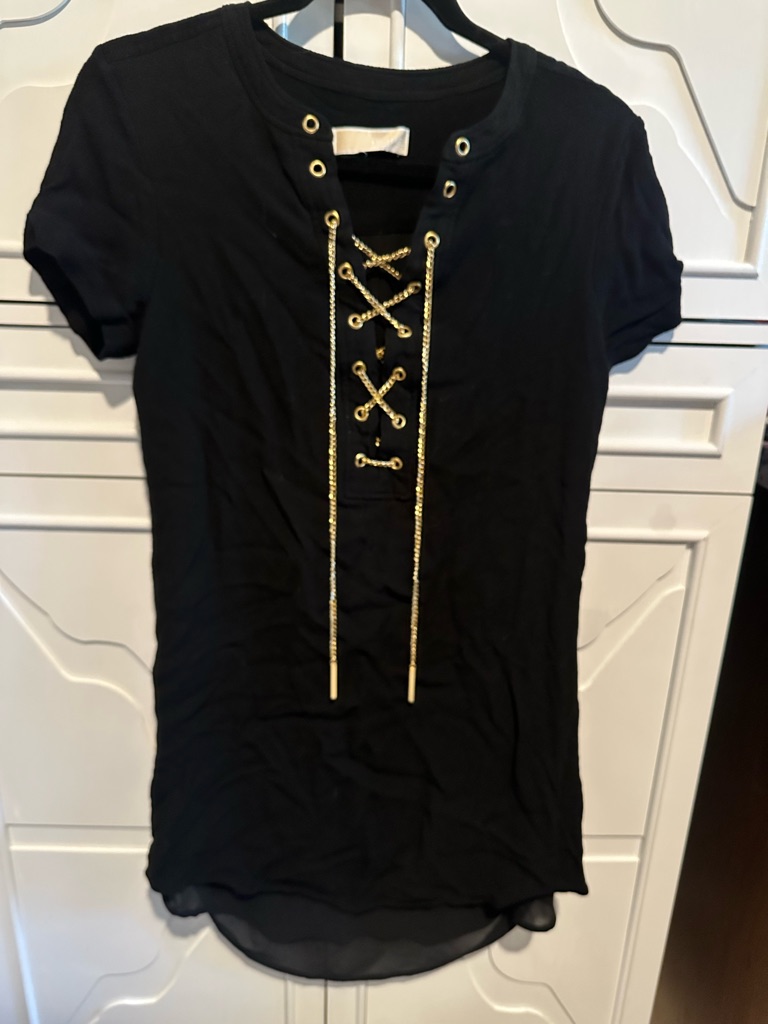 Black Short-Sleeve Michael Kors Dress